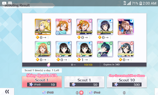 dang first pull luck and got my favorite kotori, also pay no attention to the time haha