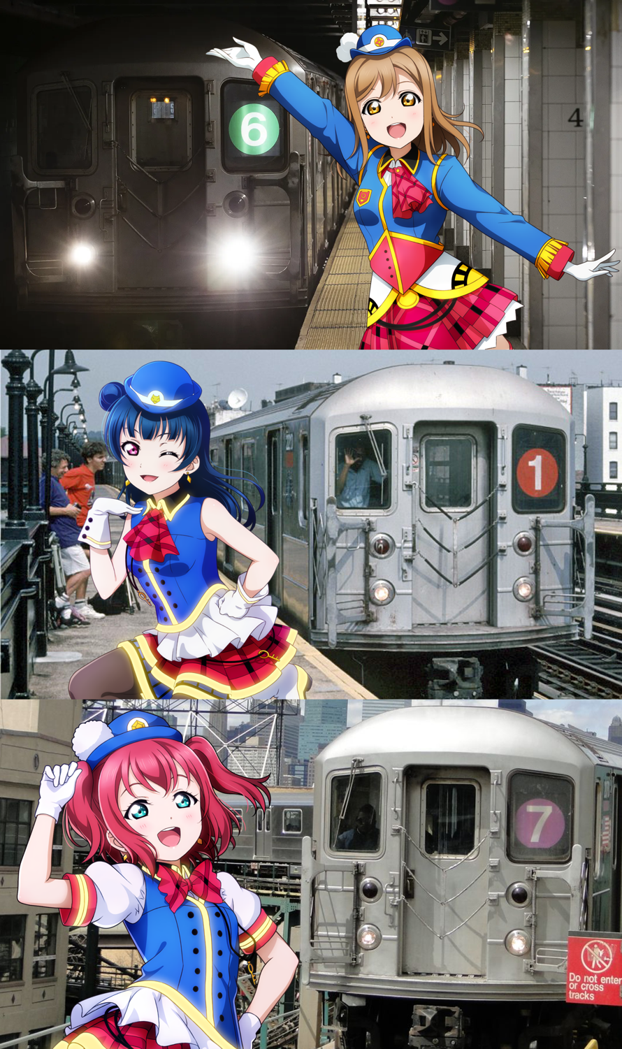 Aqours First Years take a ride on their favorite R62As!