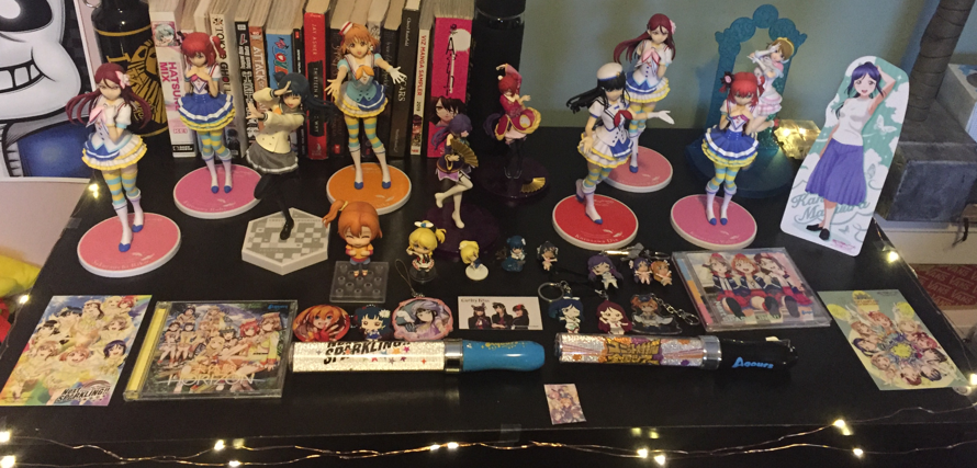 Part one of all my love live merch I own  some belong to my twin