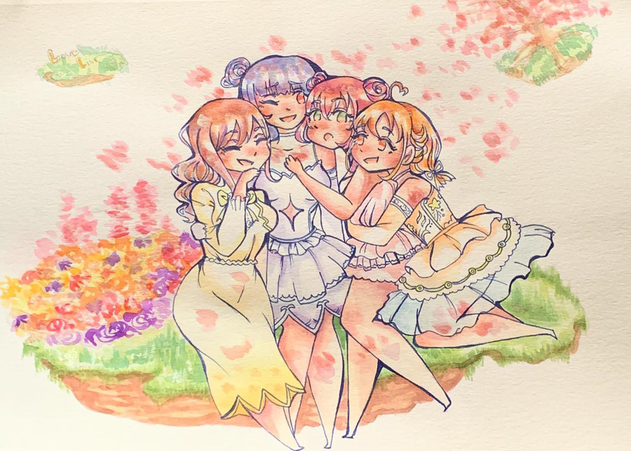 This is a few days late but Happy Birthday Ruby!! I drew her with her girlfriends because it is what...