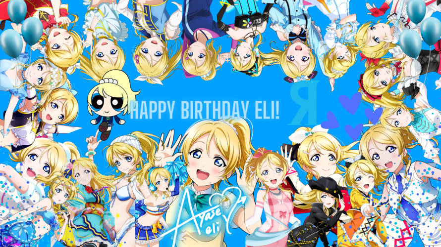 Happy Birthday Eli chi!!! I love Eli as much as Nico!!! Harasho!! I did the same card design I did...