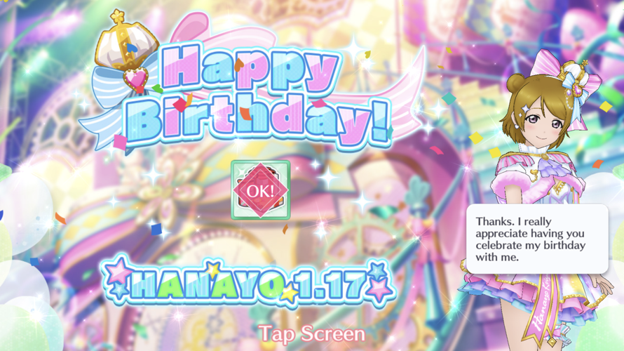 Happy birthday hanayo! I hope you get tons of rice for your birthday and more to come!