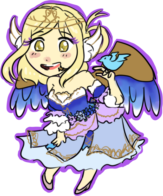 I drew an Angel Mari.
I was originally gonna print her out and hand her out at the DV, but I didn't...