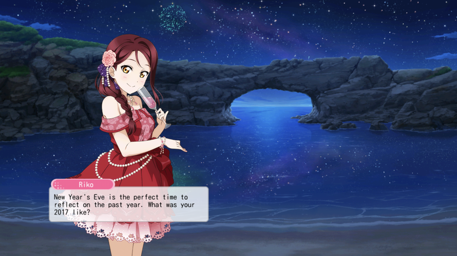 Poor Riko is so traumatized by 2020 that she felt the need to go all the way back to 2017.