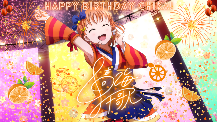 Happy birthday Chika!!! I love you so much!! You're the one who brought Aqours to life!! I wish you...