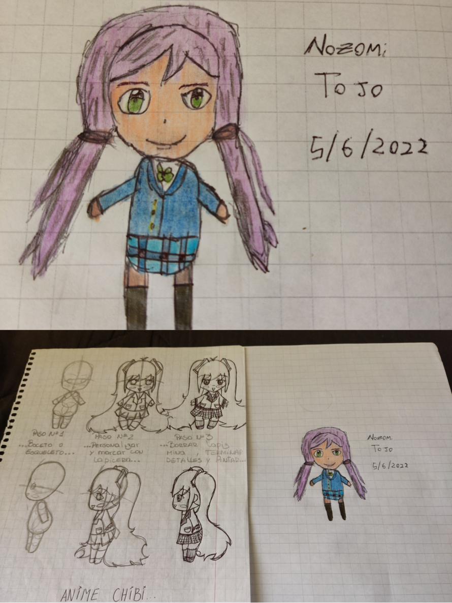 I found some drawings that a friend had made in my highschool days. I wanted to try to follow her...