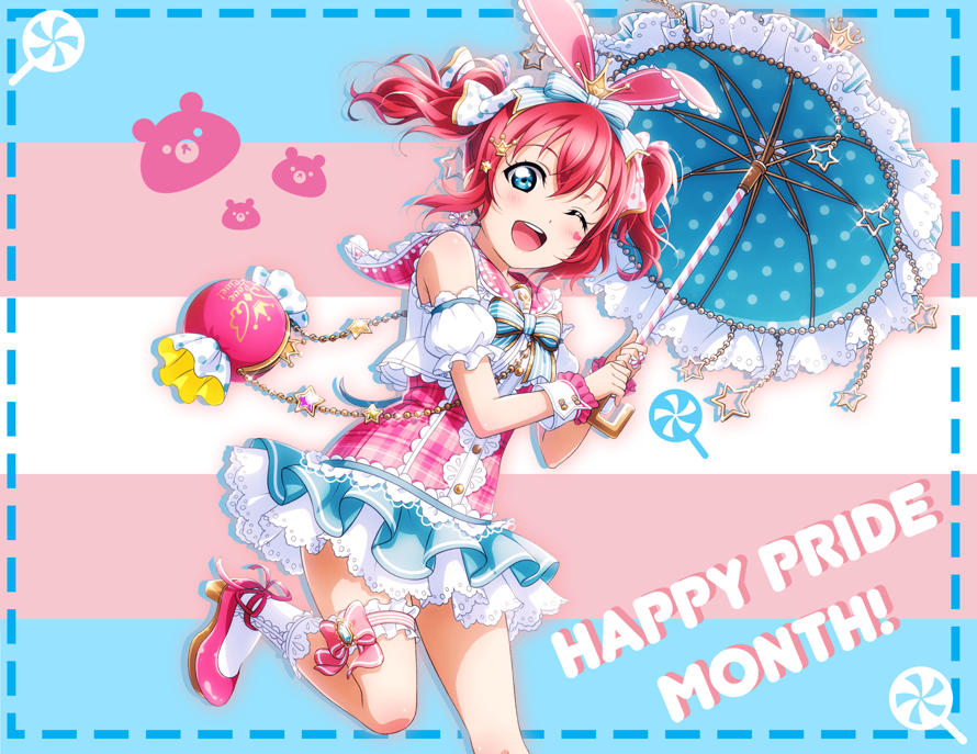 Trans Ruby Edit! Doing Pride edits of all my  fave love live girls for Pride Month and started with...