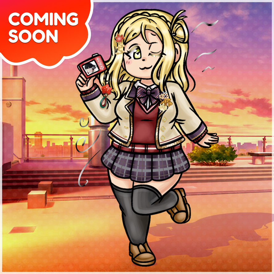 Mari is ready to snap photos with her camera! 📸