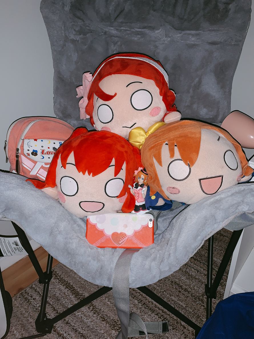 Not winter themed! But here is some of my LoveLive! merch! I have three scrolls: two muse, one...
