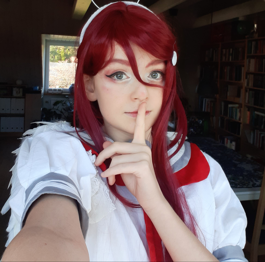 Hello! I'm a cosplayer, artist and a big love live fan! Here is a picture of me in my Riko cosplay!...