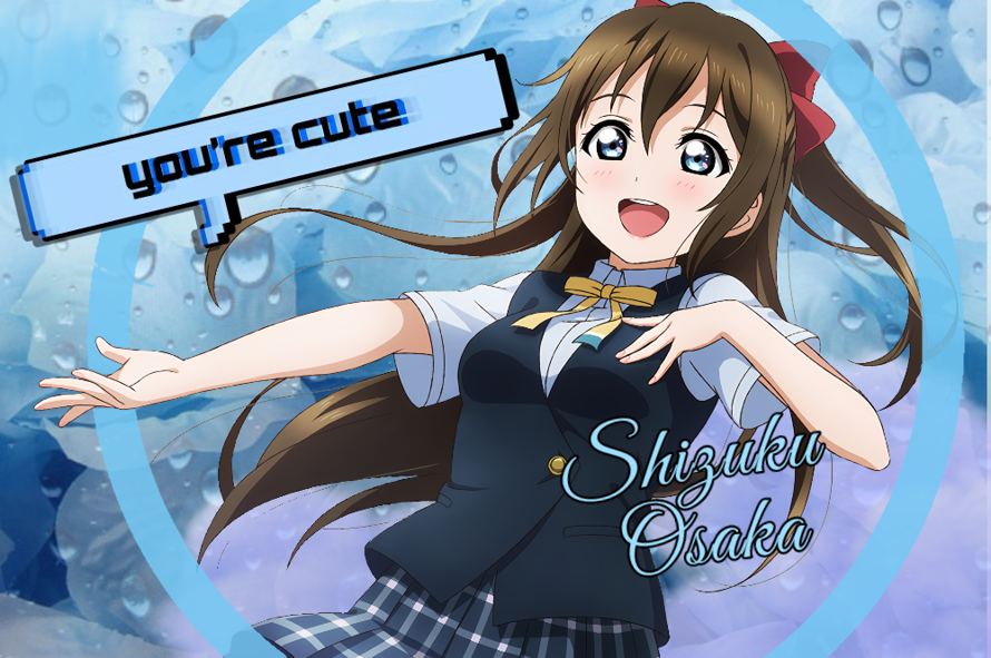 So for Shizuku's birthday I made an edit! It's actually my first one. Hope you like it  ^^