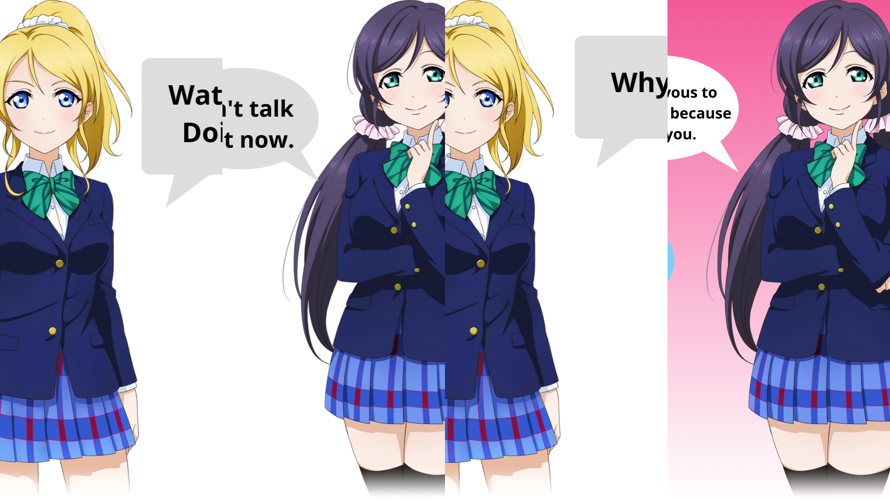 Just a romantic scene with NozoEli. Sorry about the final creation. I'll do better next time.