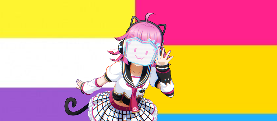 l made Rina Tennoji as in Nonbinary and pan🩷❤️