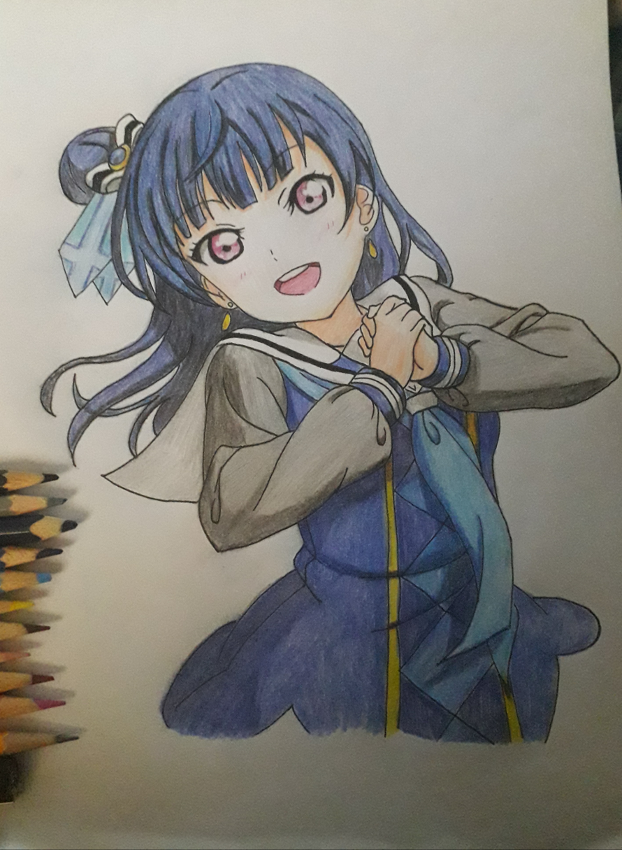 I'm new here so I draw Yohane for her birthday I'm a bit late.