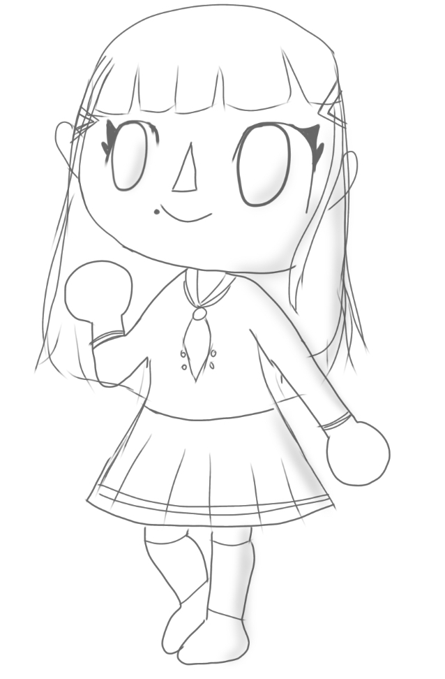 happy  late  birthday dia! did a 5 minute doodle of her in something close to the animal crossing...