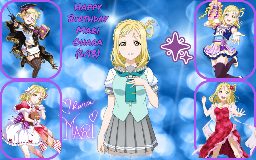 Happy birthday one of my favorite Aqours members, Mari! Shiny!
