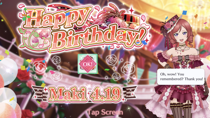 Happy birthday maki! Hope you have an amazing birthday!