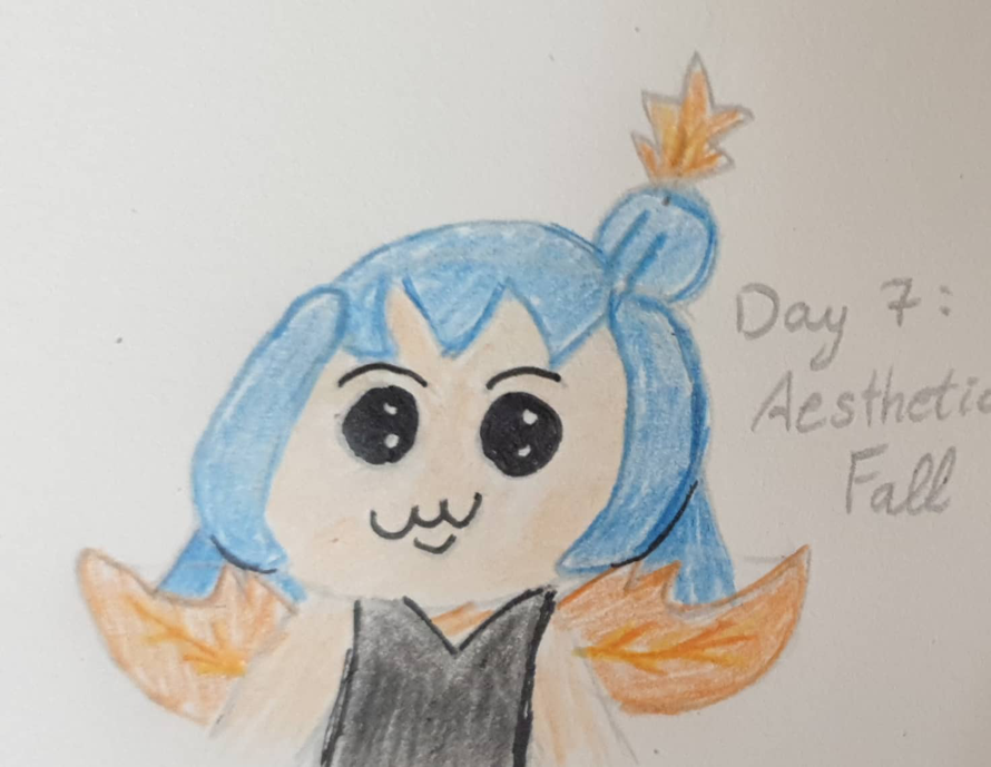 Day 7: Fall aesthetic. Yoshi... Yohane has been searching for leaves for her new fallen angel...