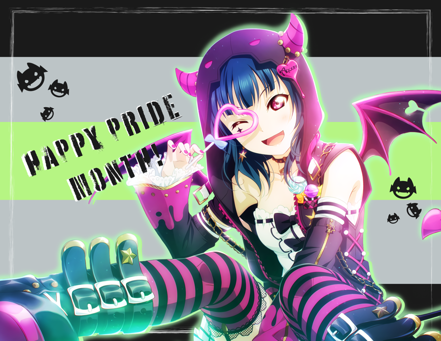 Here's my last edit for pride! Agender Flag Yoshiko I made for a best friend of mine~ Happy Pride...