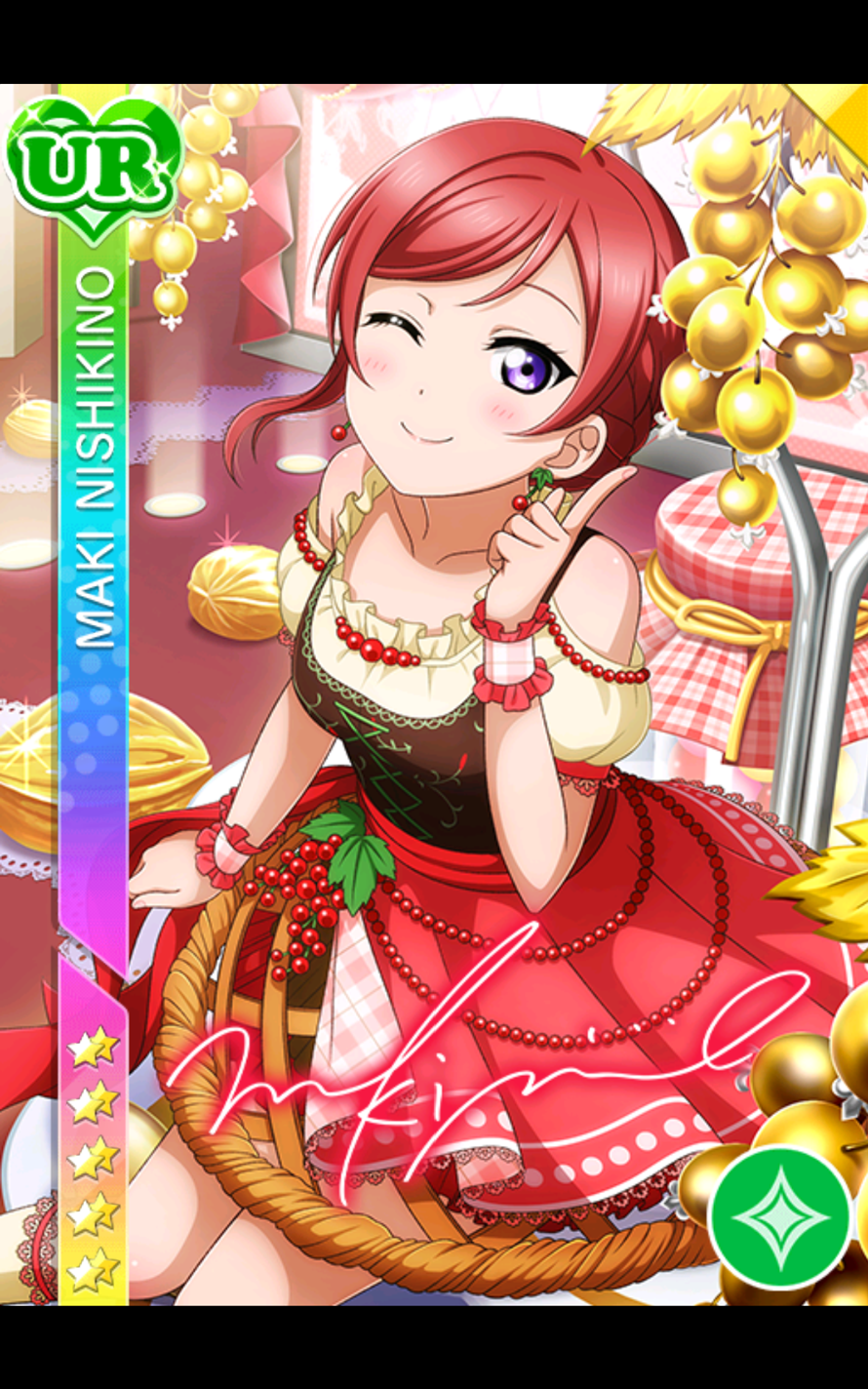 Just got a autographed Maki UR yesterday!! 

 also, happy new year!!! 

                      