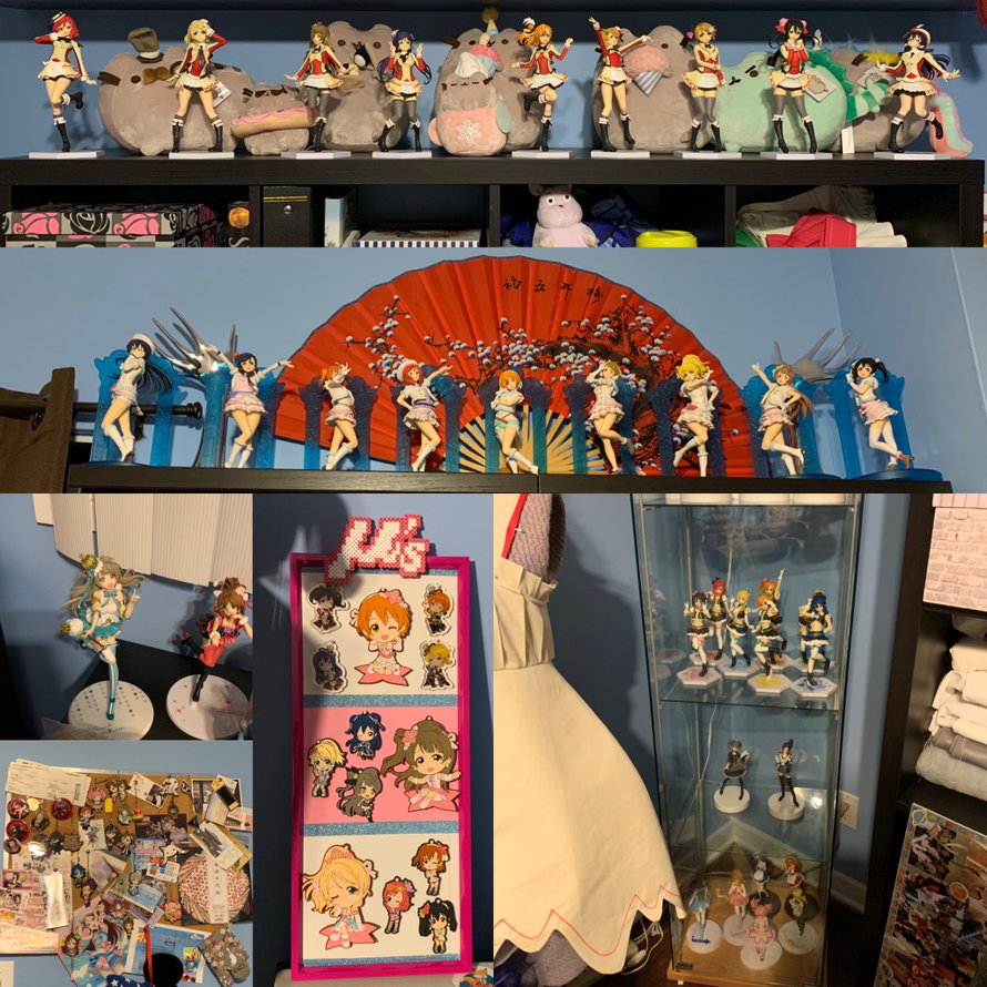 Here’s my lovelive merch! I love them so much..  maybe a bit too much  xD I add to combine a lot of...