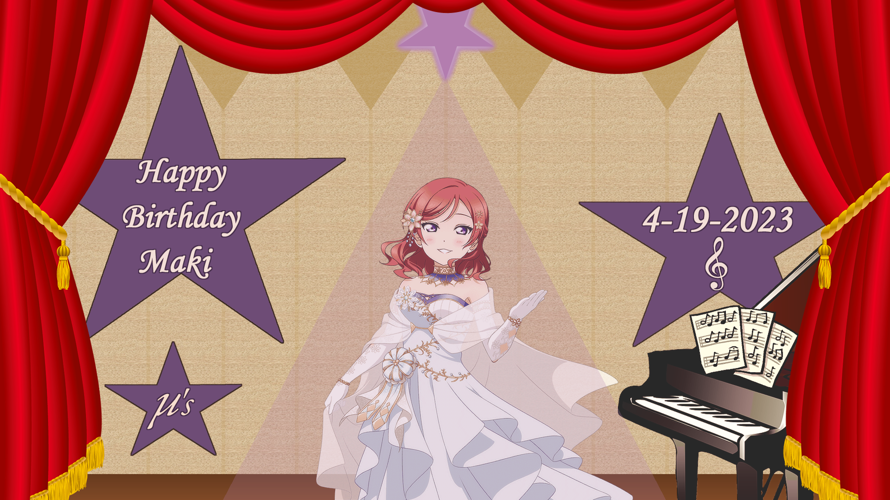 Happy Birthday, Maki! I hope you continue to feel more comfortable in the spotlight from now on.