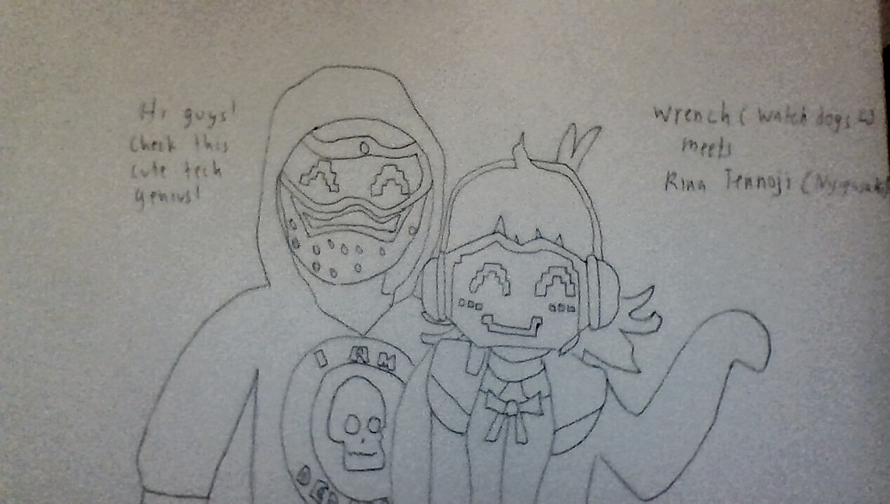 How if Rina Tennoji from Nijigasaki met Wrench from Watch Dog 2? I think only because they both wear...