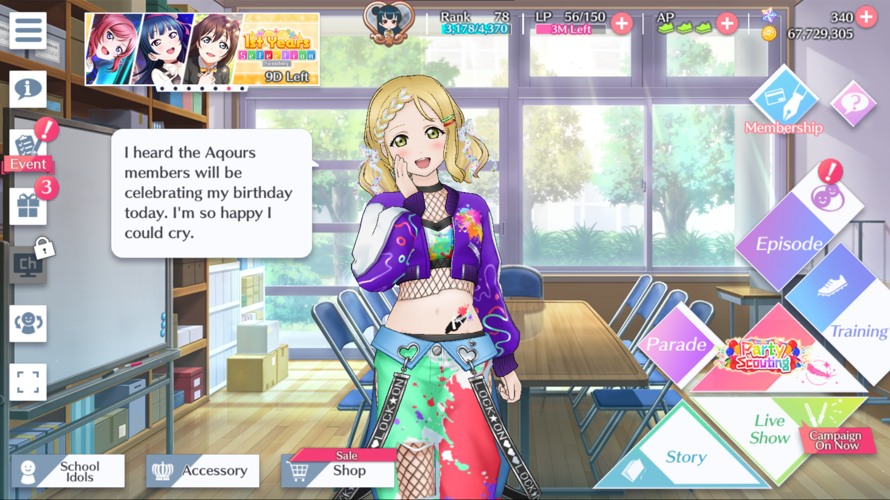 Happy birthday Mari Ohara! Much like Nozomi you are a big troll but I actually prefer your troliness...