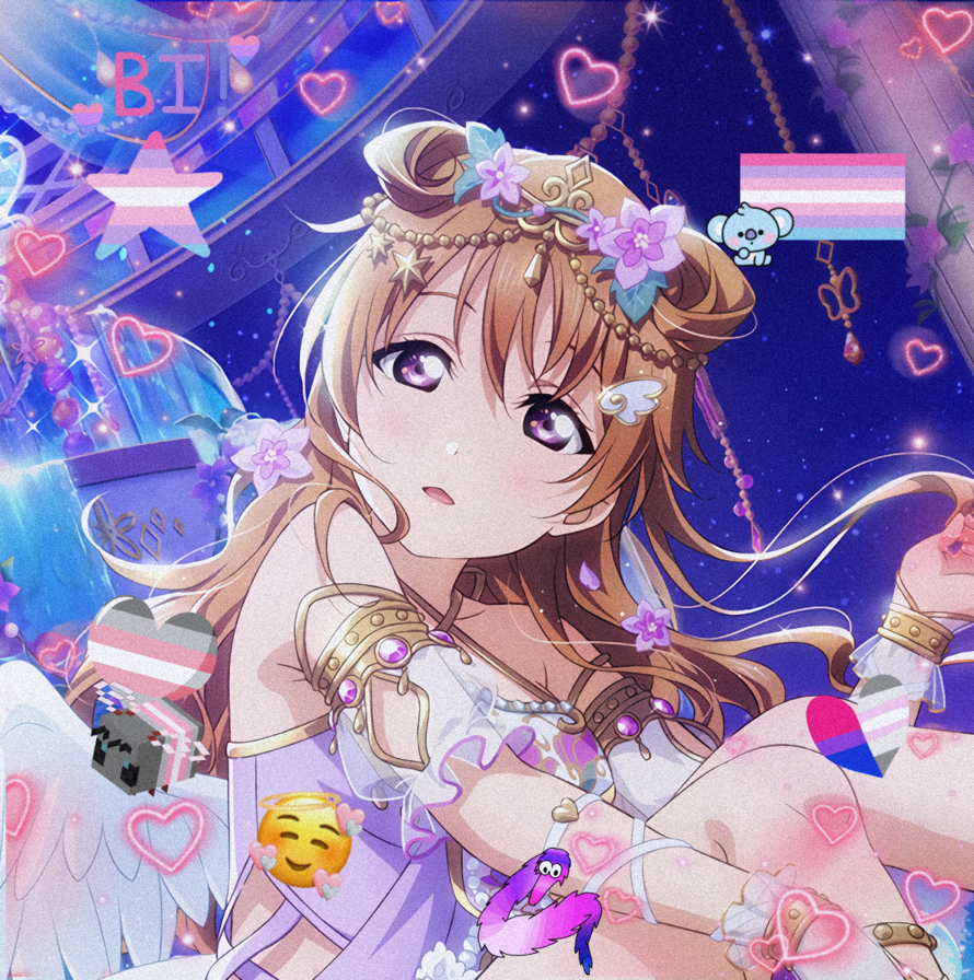 an edit for kanata's birthday who is a demigirl bi in my hc!