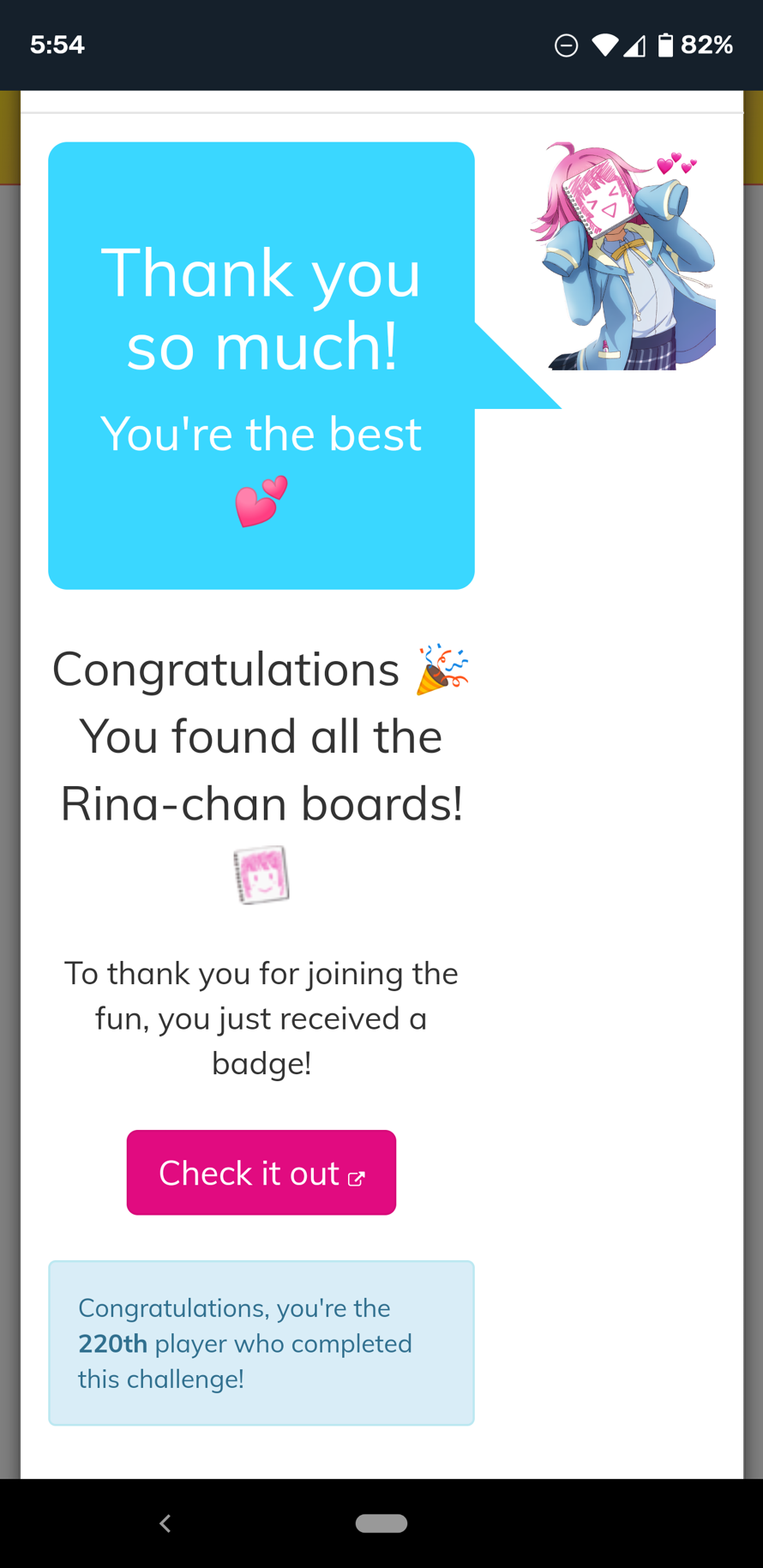 I have your boards, Rina chan~! 

Was fun searching, so many were hidden right in front of me lol.

