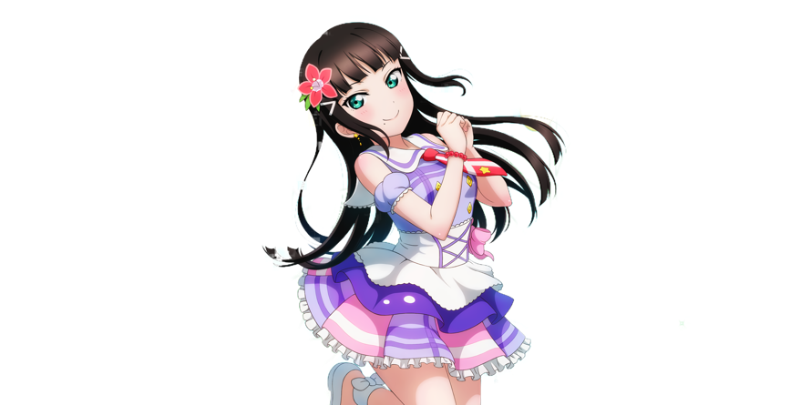 Since they uploaded the new card, Kurosawa Dia's SR card has been transparent!