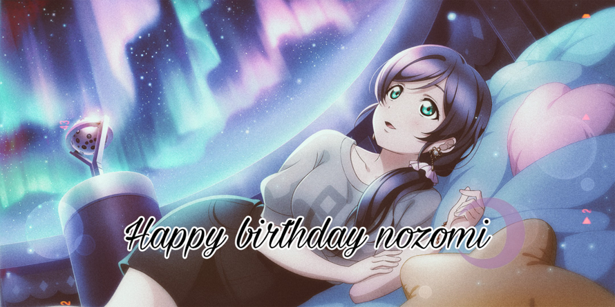 Feliz cumpleaños nozomi unas de las personas mas importantes en el love live por se la creadora la...