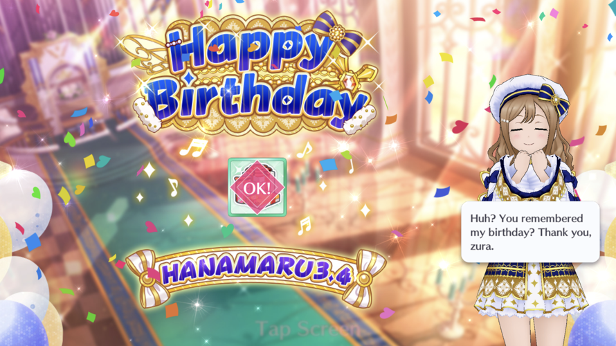 Happy birthday hanamaru! Hope your birthday is filled with tons of noppo bread!