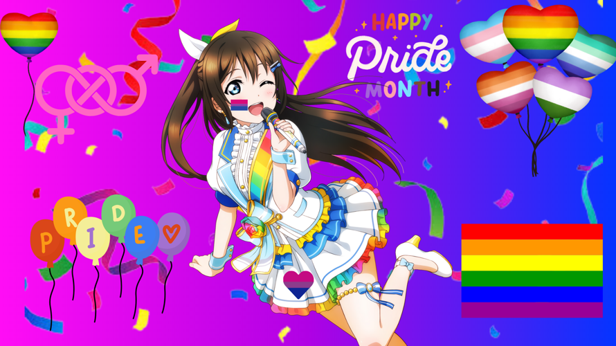 Happy Pride Month!! For this special occasion, I made  a poster of Shizuku showing her bisexual...