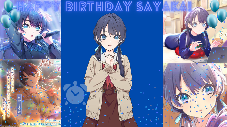 Happy Birthday Sayaka!! You're so cute when you're worried. Don't worry about your grades too much!...