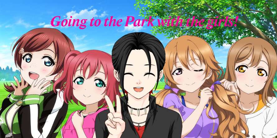 Me, Maru, Emma, and Ruby are the best of friends! I let my future girlfriend Kanata join the shot!