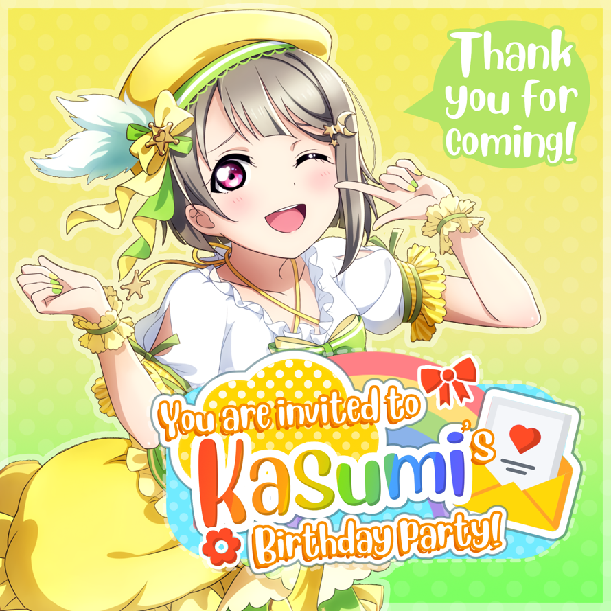 Today is   Nakasu Kasumi  's birthday party and   you are invited!   🎉

      🌟Location 🌟  

 🌼...