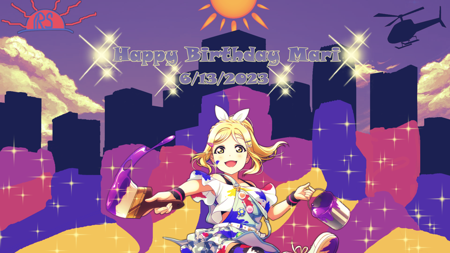 Happy Birthday, Mari, painting chaos all over the place lol