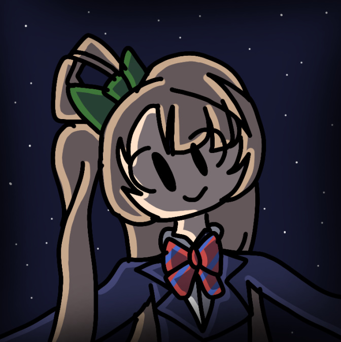Decided to draw Kotori because she is my favourite character. I don't know what shes doing in the...