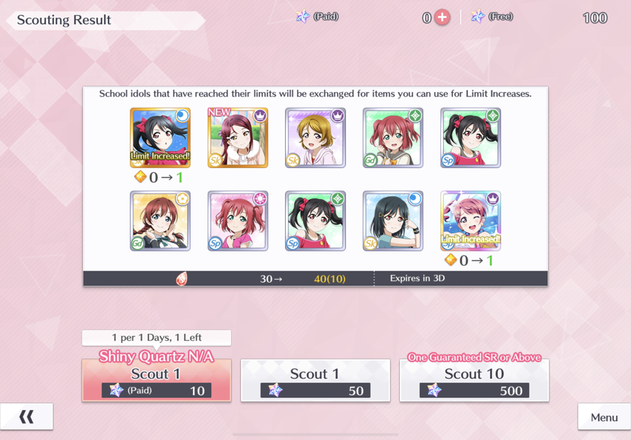 I’ve used all of my stars for this Rin... my last 500 finally got me an UR, but it’s an Ayumu I...