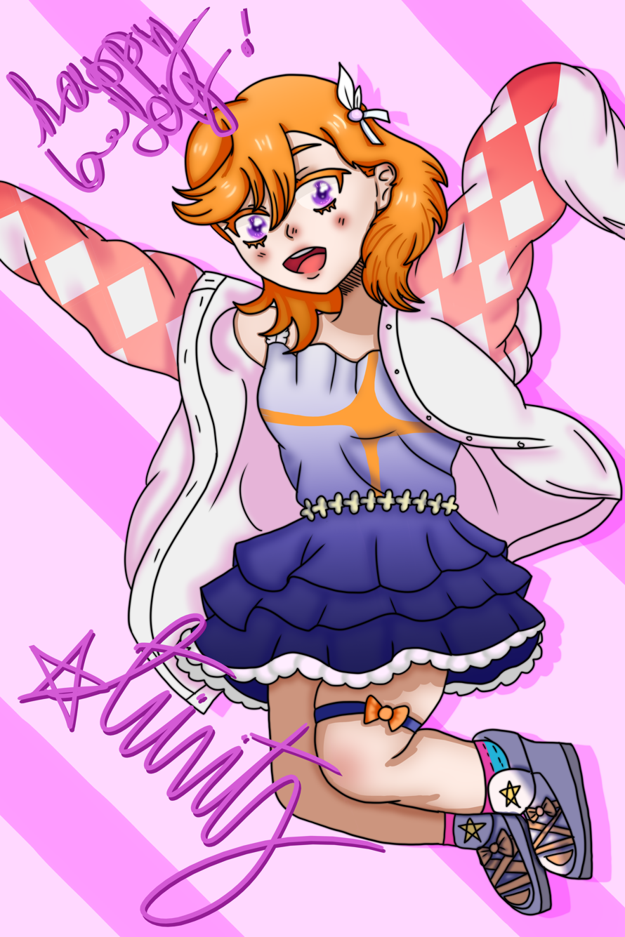 I redrew one of Kanon's cards for her birthday!! Happy birthday Kanon!!!