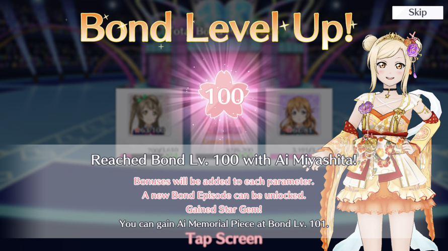 My first Level 100 bond! Ai am ecstatic!