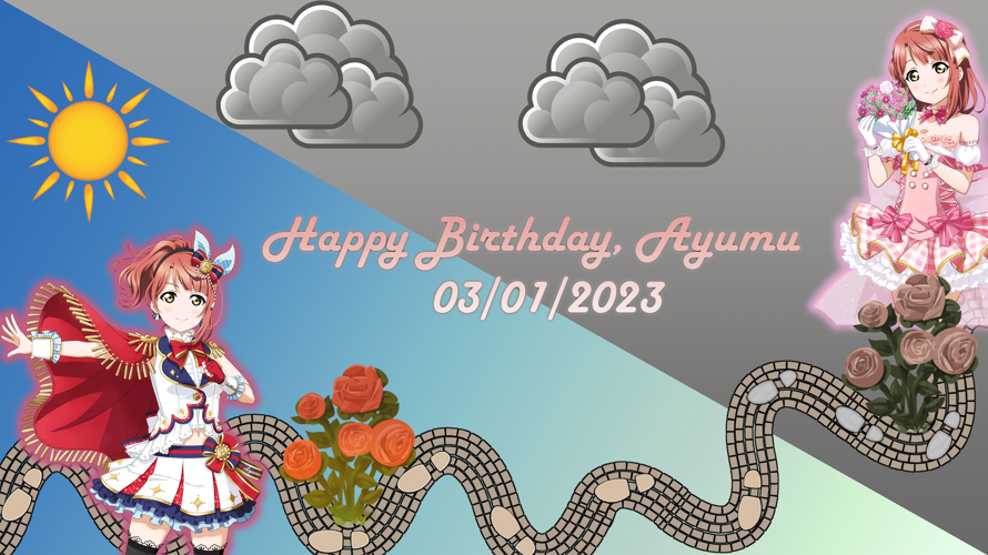 A bit late, but Happy Birthday, Ayumu  while it's still March 1st where I live 😅