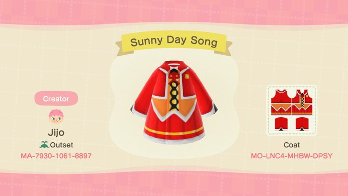 Made some designs in ACNH! Feel free to use! Here's Sunny Day Song Honoka!