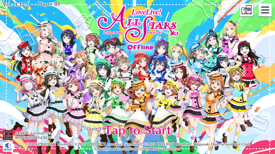 So, here is my idea that I could made the title screen with, Whenever SIF All Stars having offline...