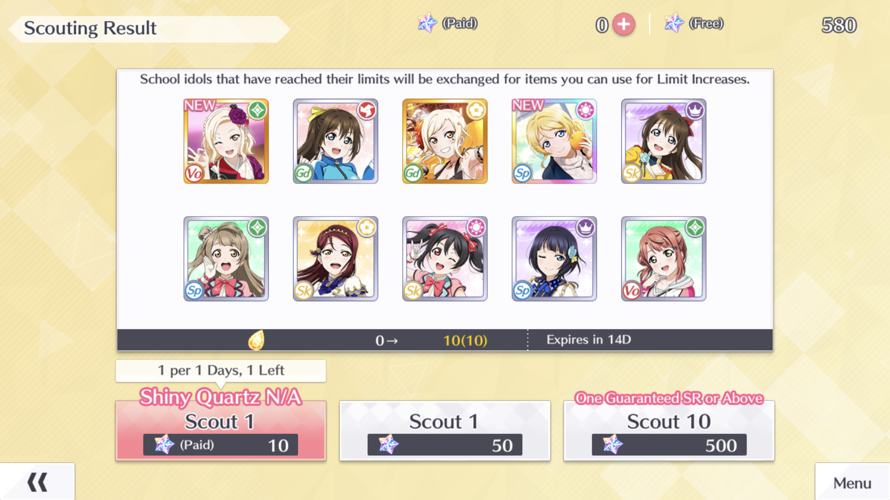 Decided to scout for FES Ai 2  against my better judgment , and the two SRs of Ai before the UR...