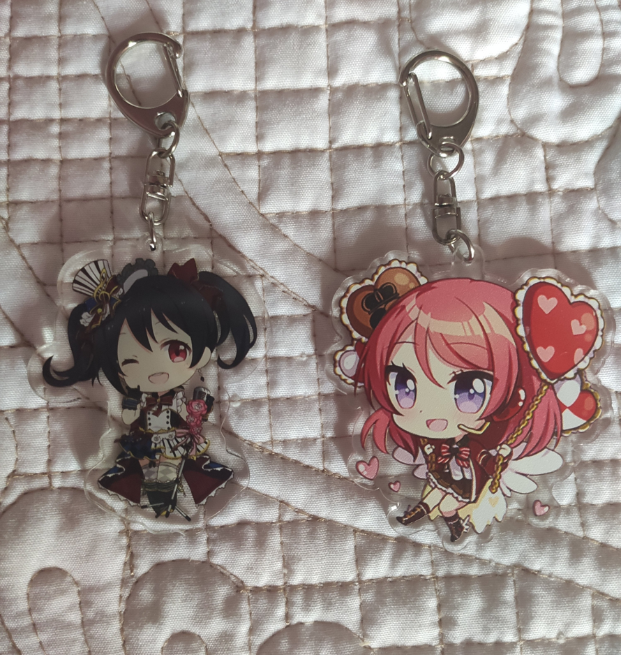 My two key rings, Maki and Nico: