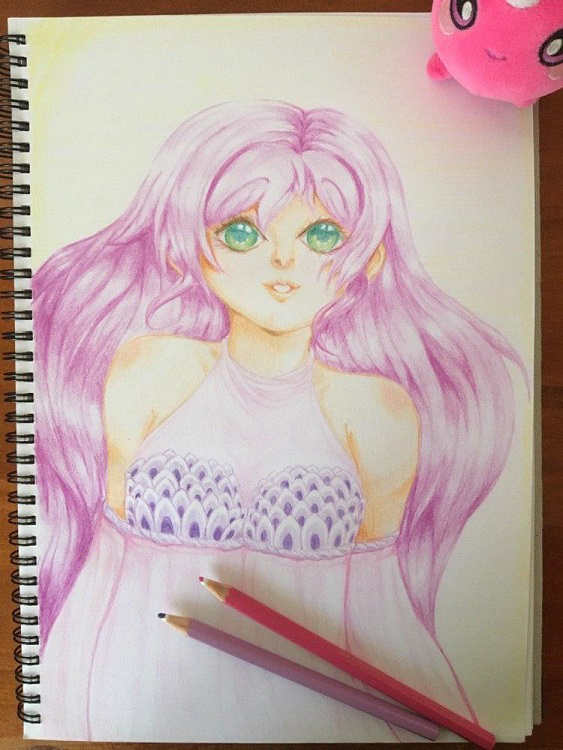 A drawing of Nozomi I did last year