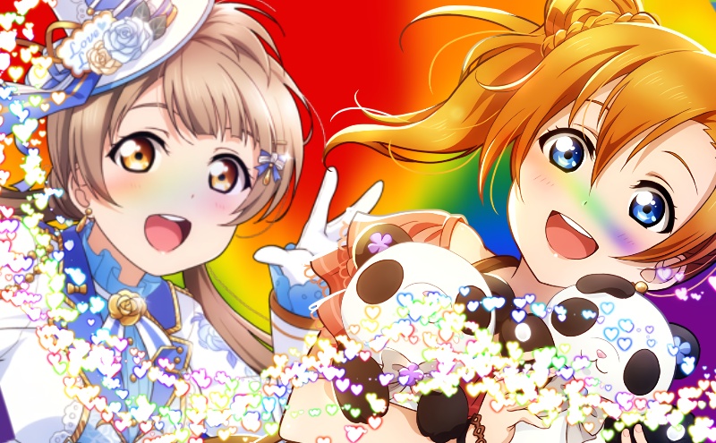 happy pride! am not part of the lgbtq but surely do support it! here is the edit for the bang dream x love live let’s go pride collab! my other edit is on bandori!