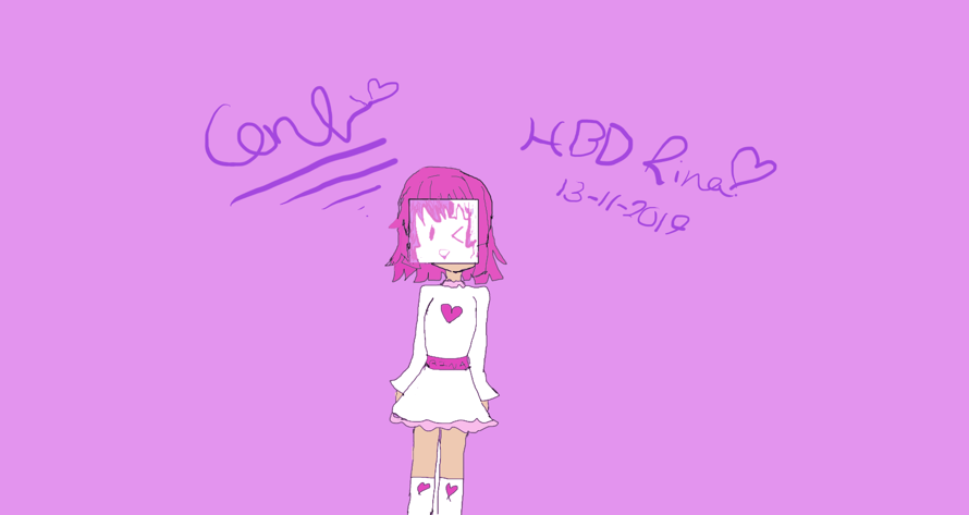 HBD Rina! Not so good drawing in digital. What do u think?